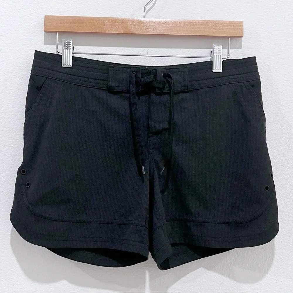 Prana Ebelie Short Hybrid Solid Black Breathable Athletic Size S
